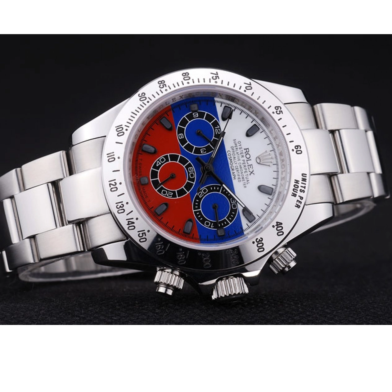 Good Copy Rolex Watches Silver Daytona Cosmograph Rolex Dial 7473 Bracelet Russian Flag 0519